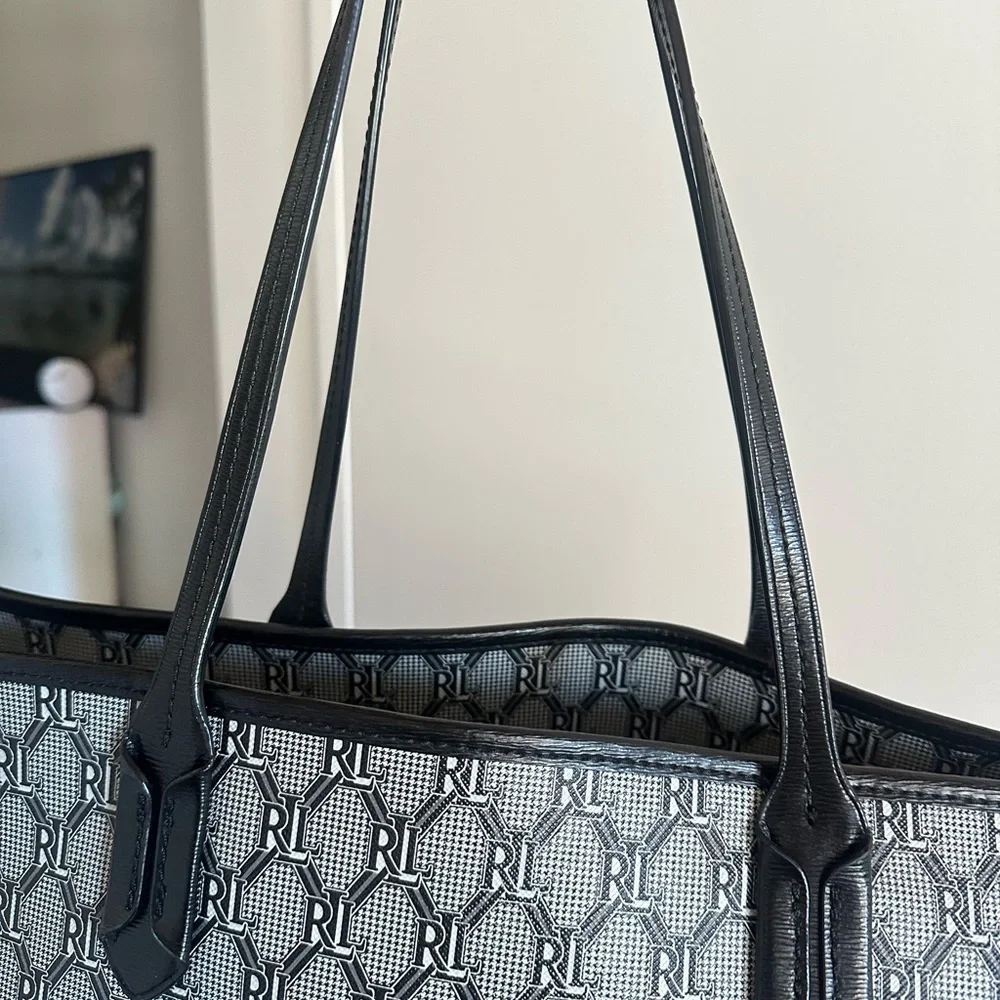 Polo by Ralph Lauren Black & White Monogram Tote